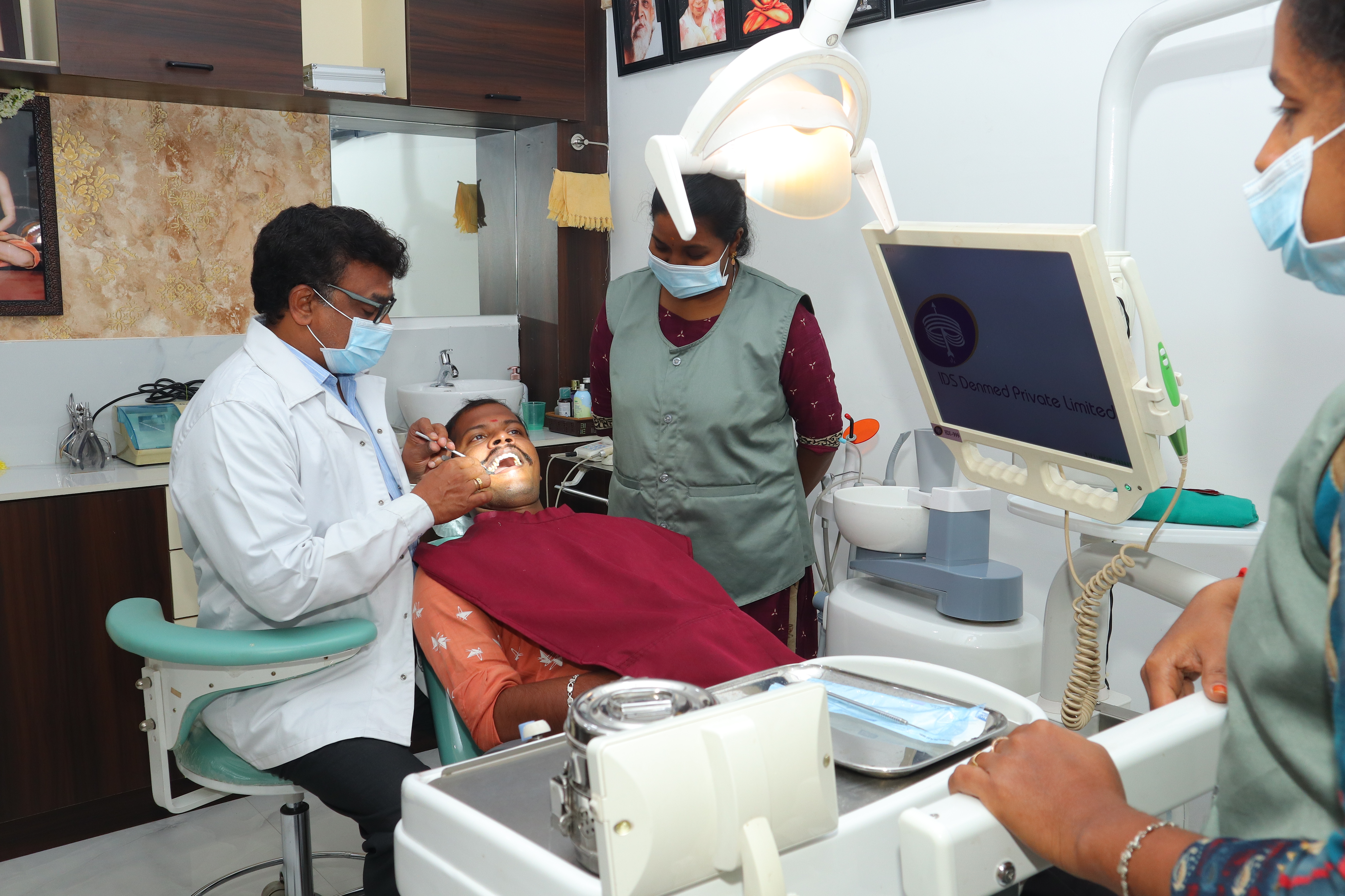 Dental procedure in progress